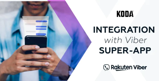 Banner with text: 'Koda integration with viber super-app'