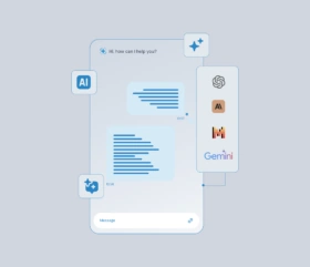 Chat Bot flat graphics